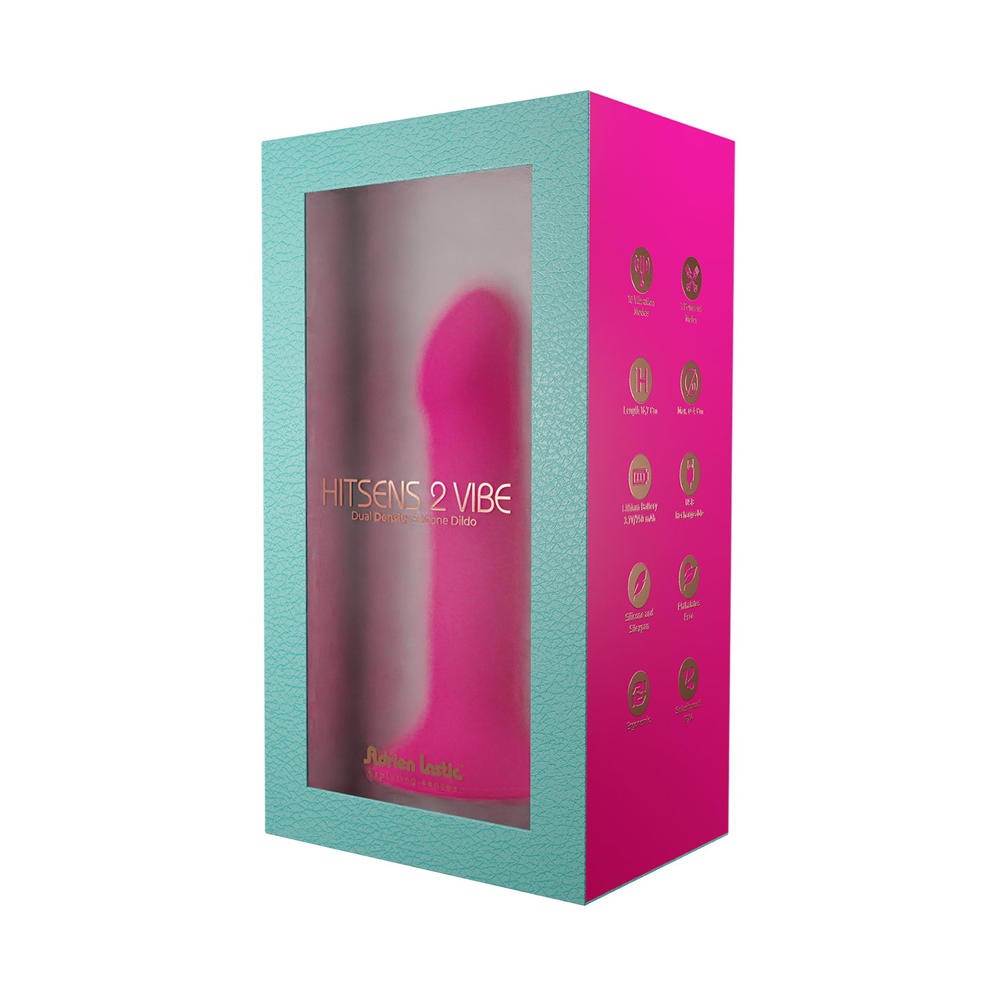 Adrien Lastic - Hitsens 2 Vibe - Consolador De Silicona De Doble Densidad - Rosa