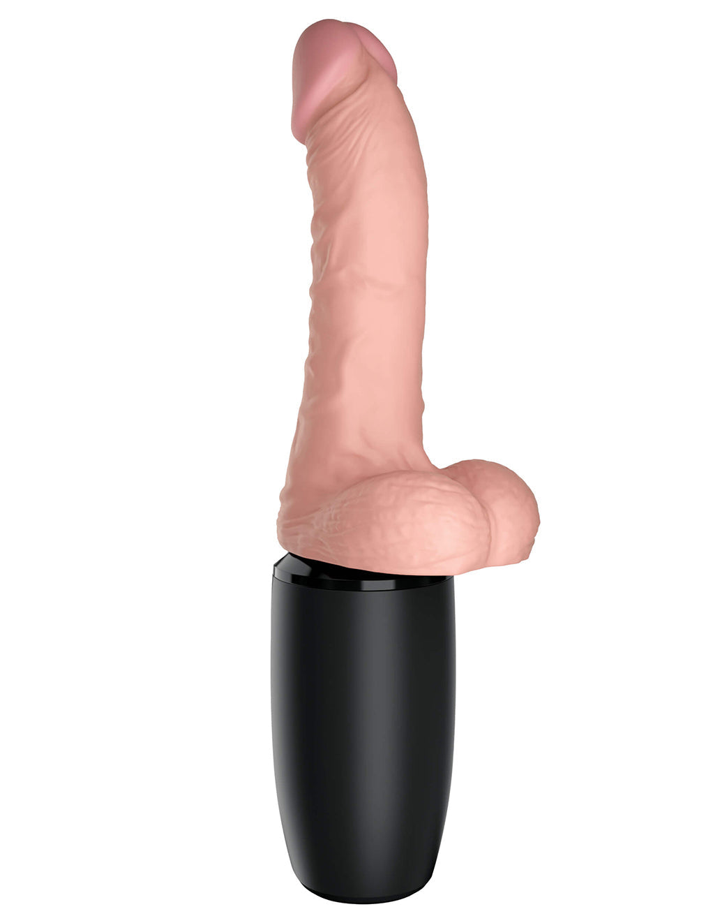 King Cock Plus 6.5" Thrusting Cock w/ Balls- Bottom Angle