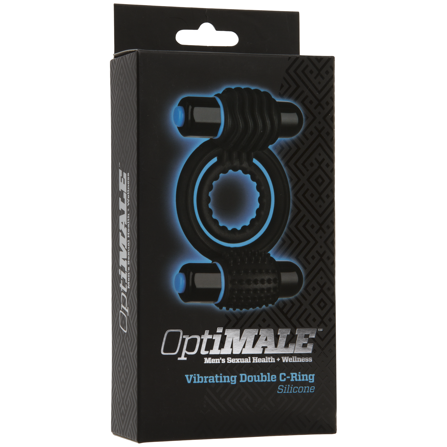 OptiMALE - Anillo Doble C Vibrador - Negro