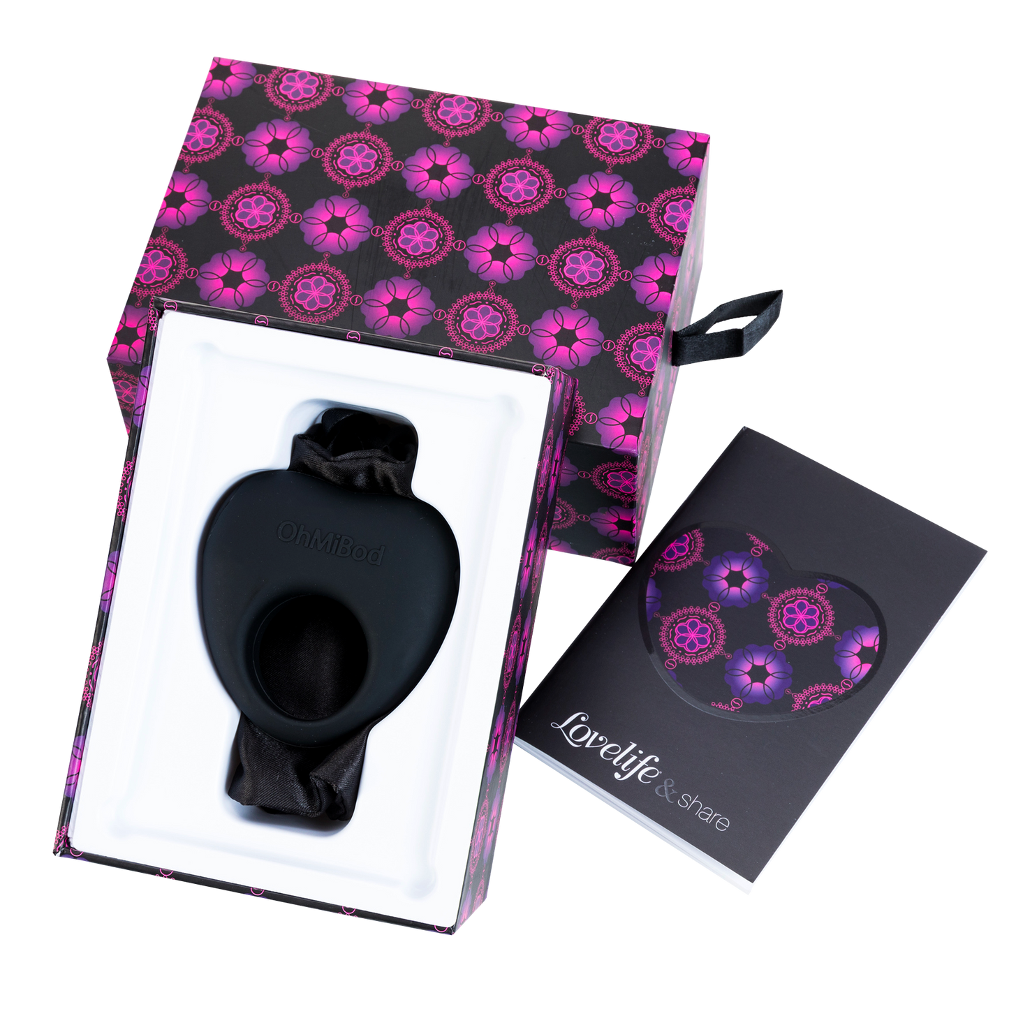 OhMiBod - Lovelife® Share - Negro – Vibración de anillo para pareja