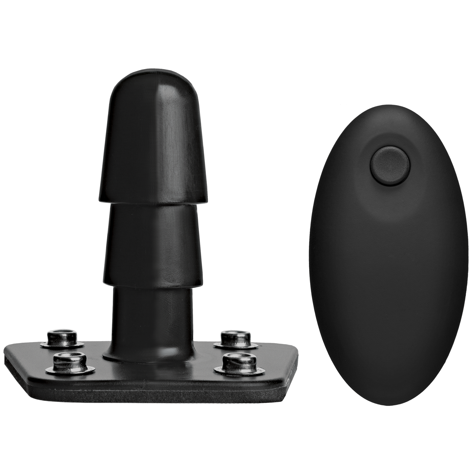 Vac-U-Lock - Enchufe vibrador  con mando a distancia inalámbrico - Negro