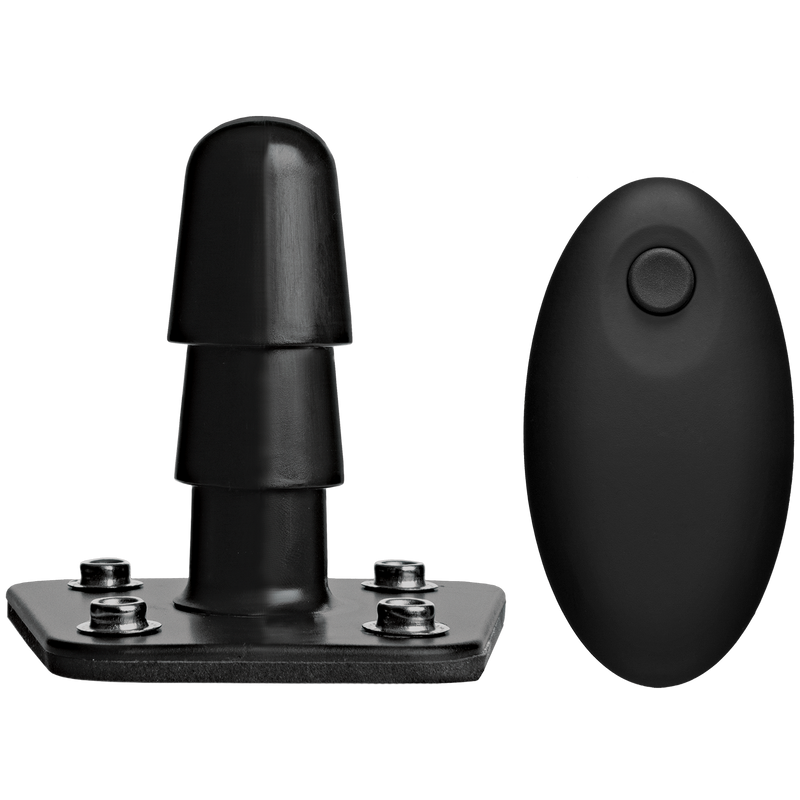 Vac-U-Lock - Enchufe vibrador  con mando a distancia inalámbrico - Negro