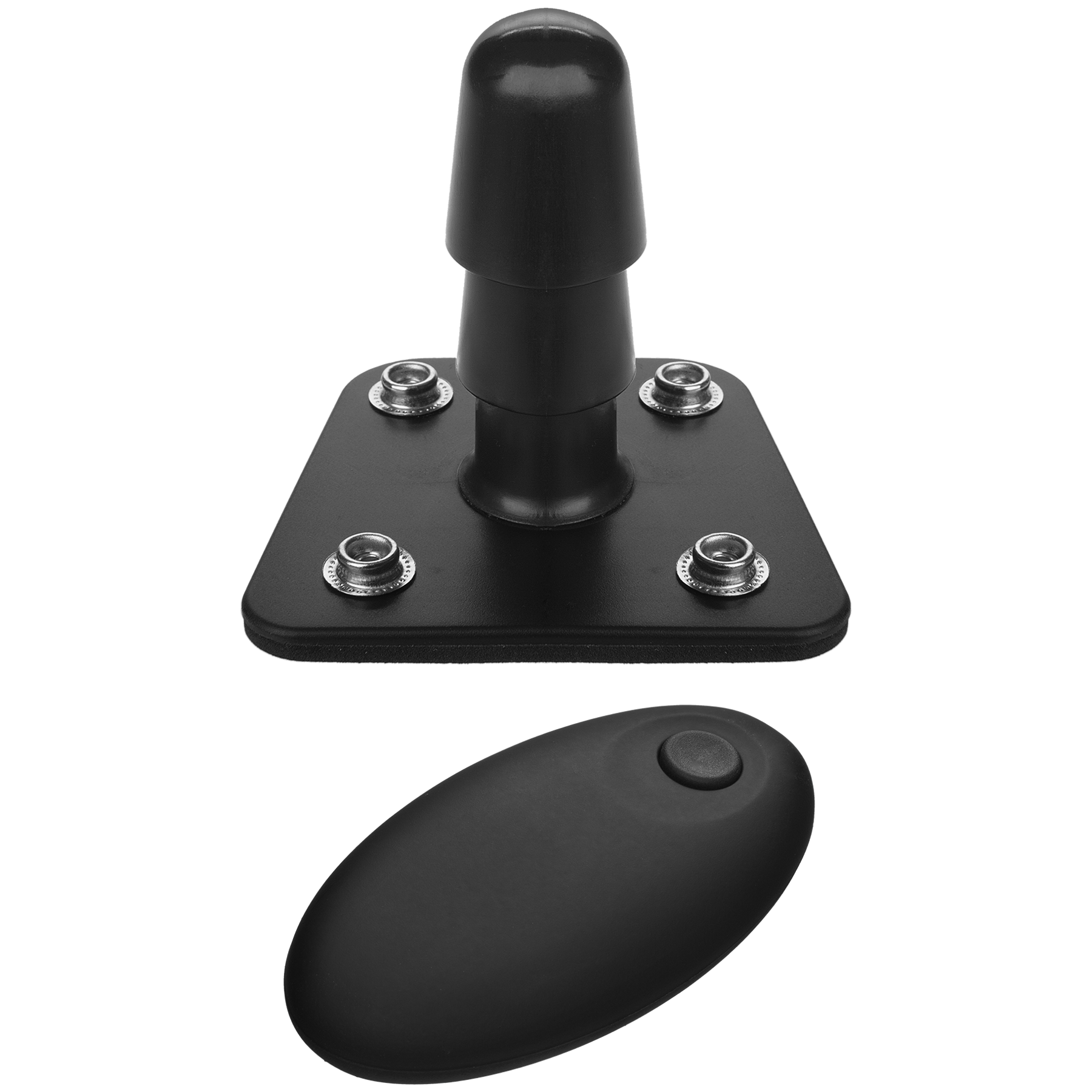 Vac-U-Lock - Enchufe vibrador  con mando a distancia inalámbrico - Negro