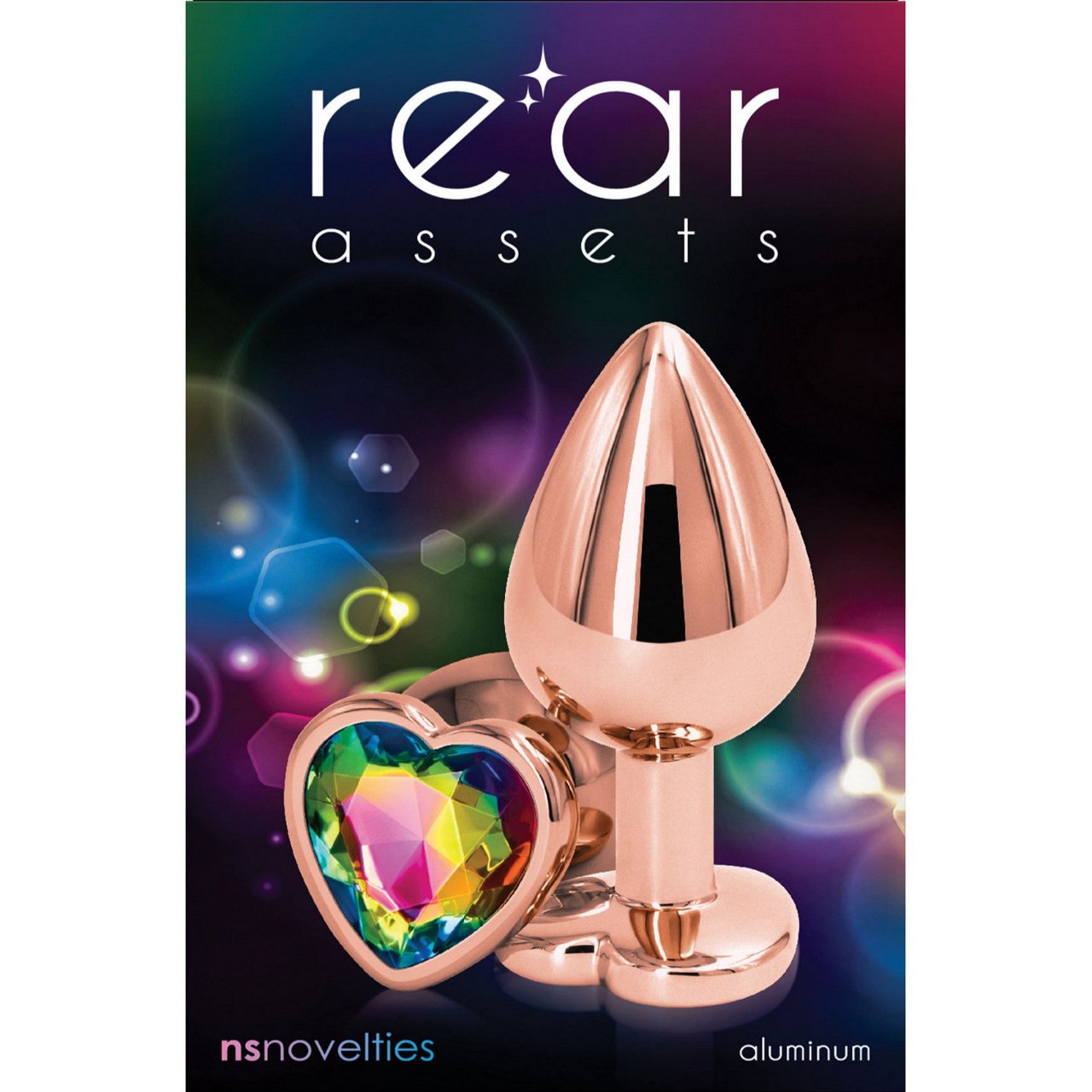 Entrenador Anal Mediano Gold Corazon Multicolor