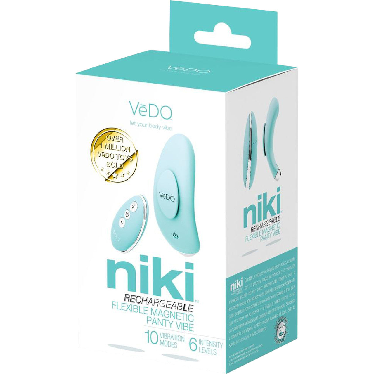 Vibrador de silicona recargable NIKI de VeDO