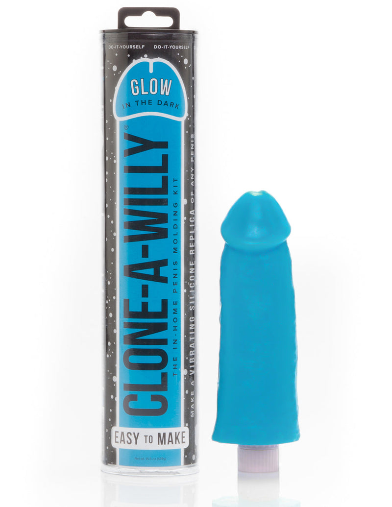 Dildo Kit Casero Para Clonar Consoladores  Color Azul Clone Willy Kit Glow Vibrating