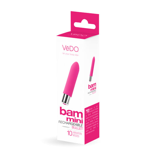 Vibrador de silicona tipo bala recargable BAM MINI de VeDO