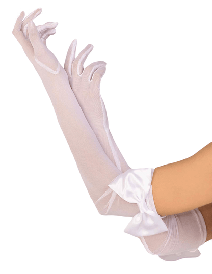 LEG AVENUE Guantes de malla transparentes largos