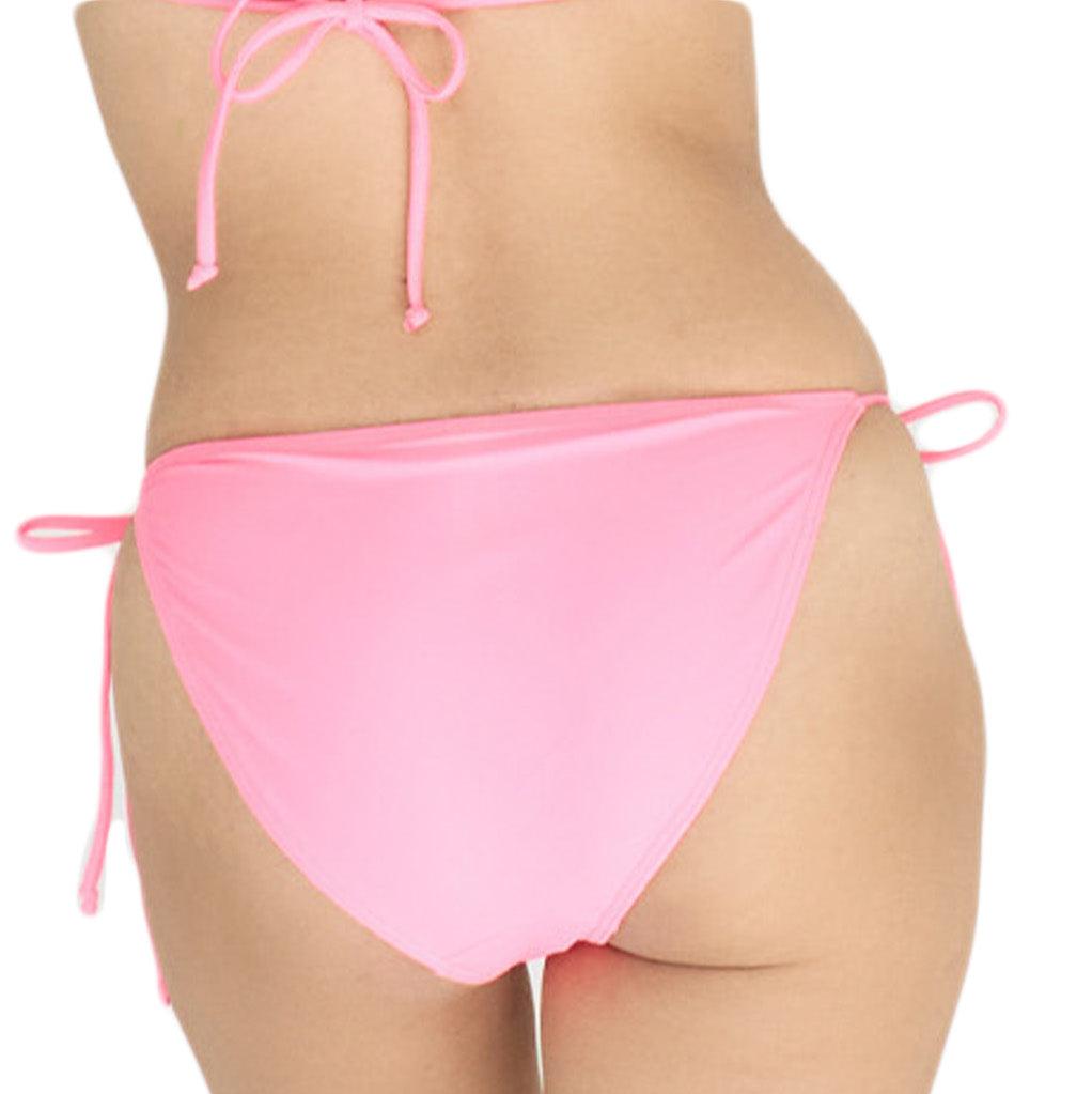HUSTLER® Tie Side Bikini Bottom- Pink- Back- Cropped