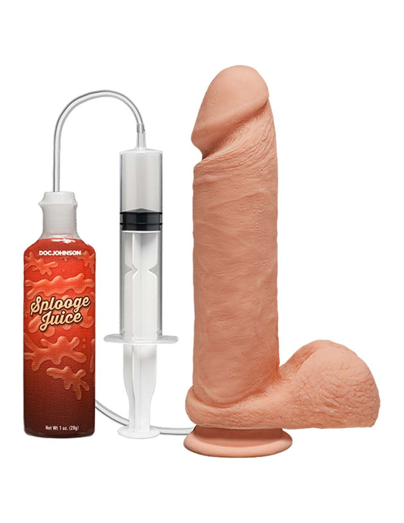 Perfect D 8" Squirting Dildo W/ Balls