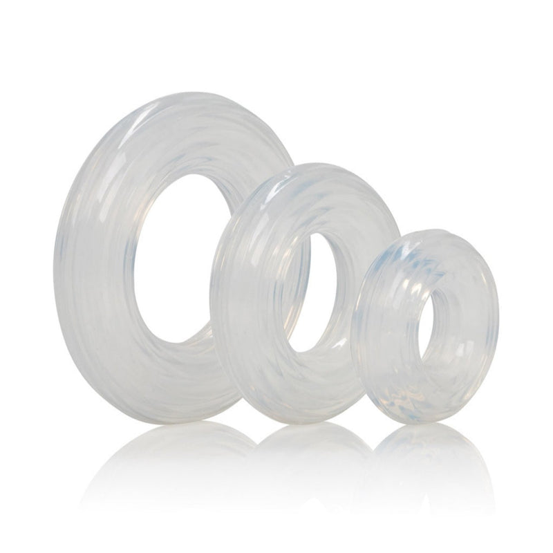 Hustler® Playthings Premium Silicone 3Pc Cockring Set