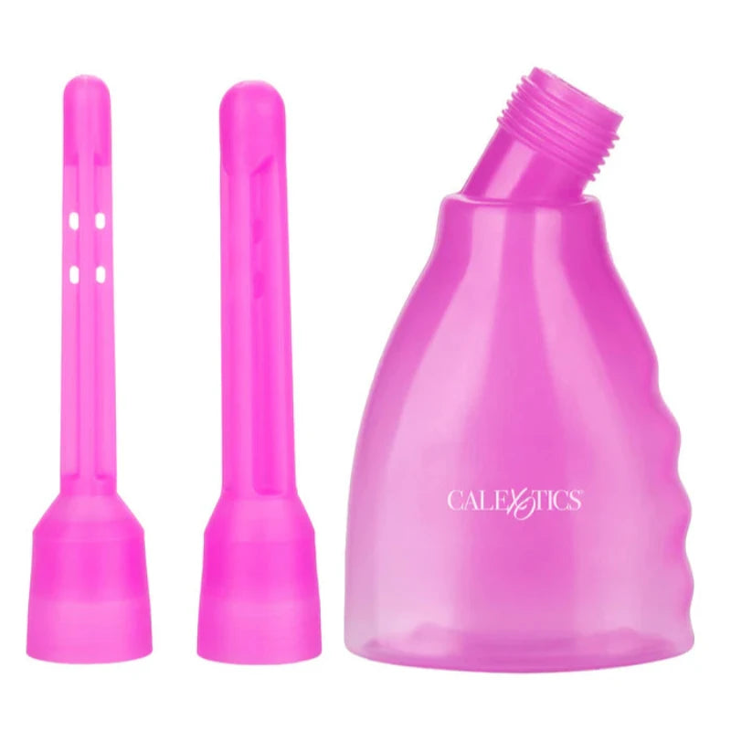 Ducha  Anal Y Vaginal De 3 Piezas Morada Ultimate Douche Anal Morado Calexotics