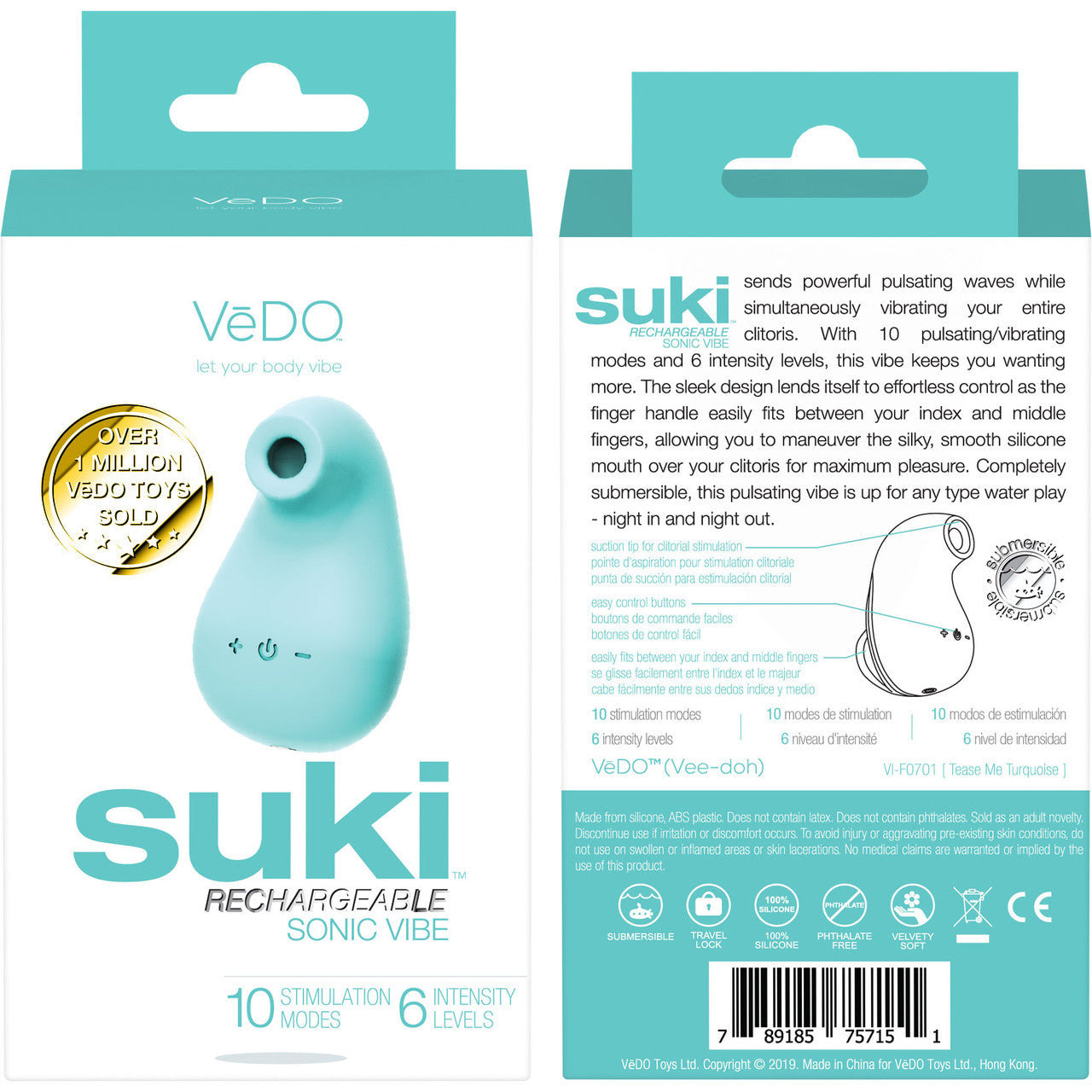 Vibrador de clitoris SUKI de VeDO