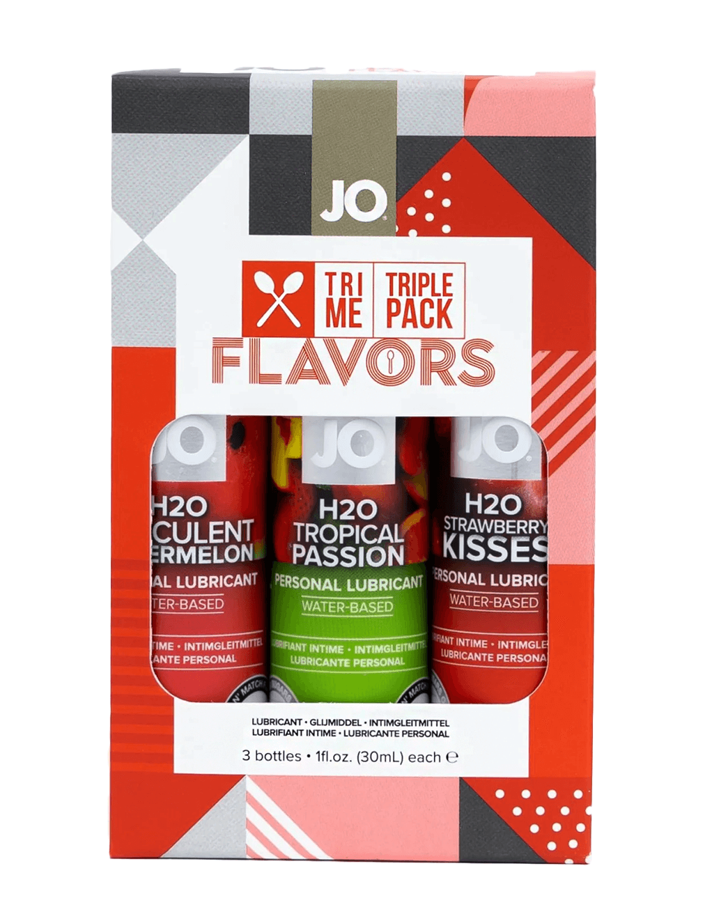Jo Tri-Me Pack Triple 1 Oz Lubricantes Saborizados