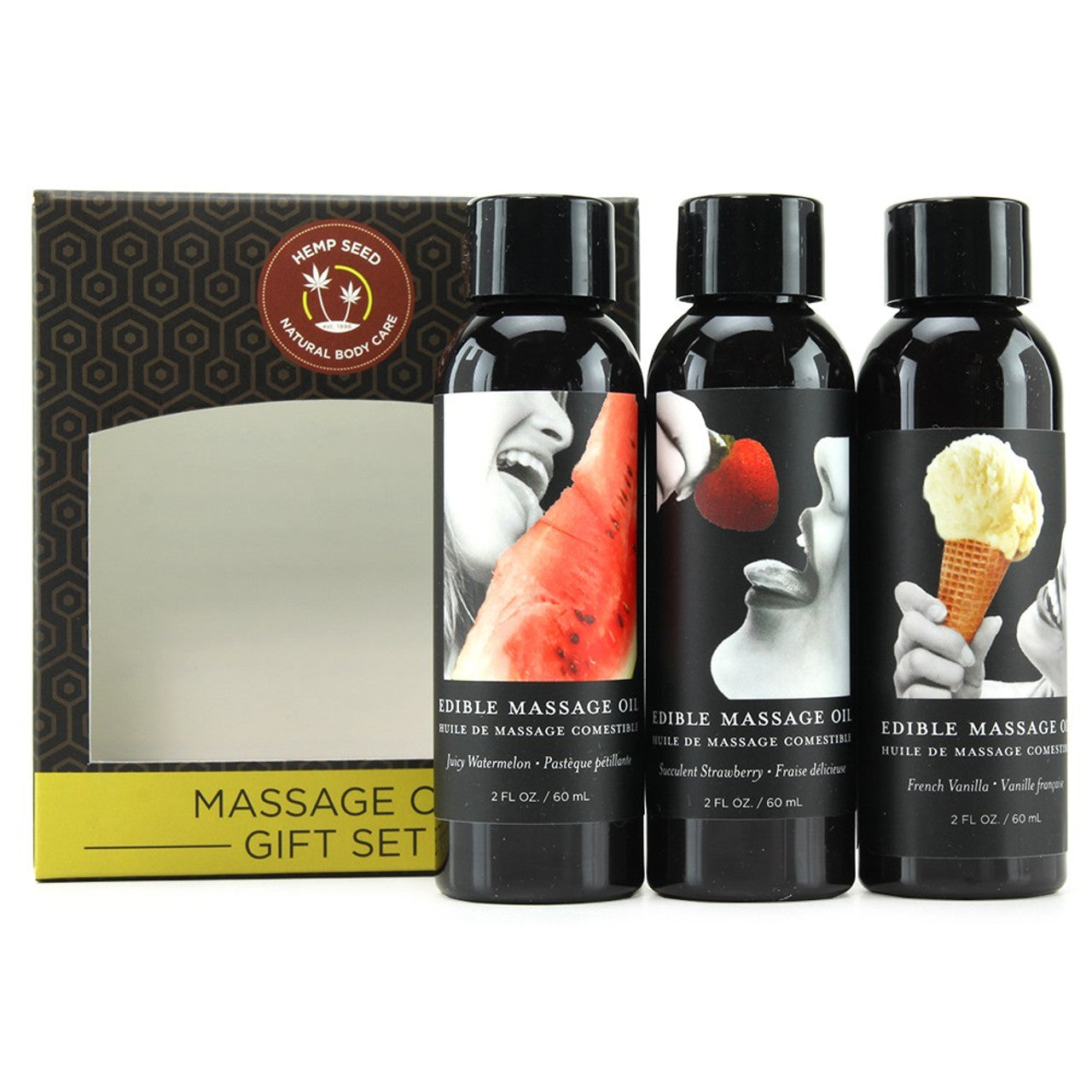 EDIBLE MASSAGE OIL GIFT SET BOX