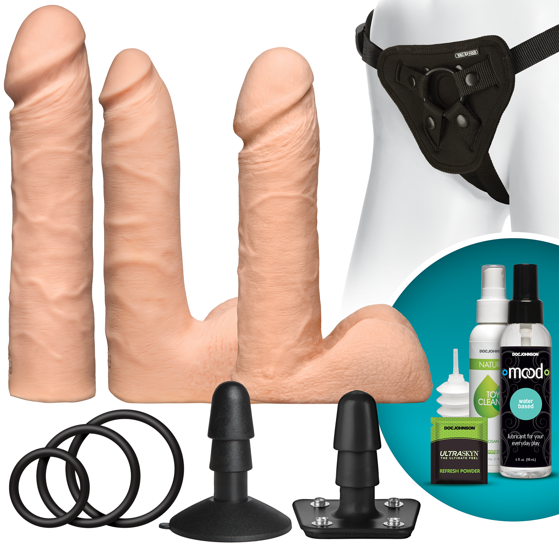 Vac-U-Lock - Juego ULTRASKYN de doble densidad - Vainilla