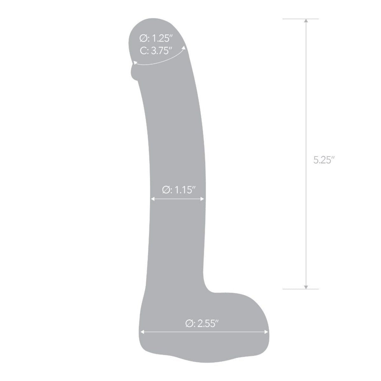 7'' REALISTIC CURVED GLASS G-SPOT DILDO