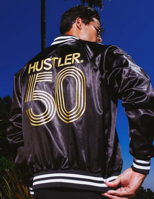 HUSTLER Chaqueta de béisbol 50th Aniversario