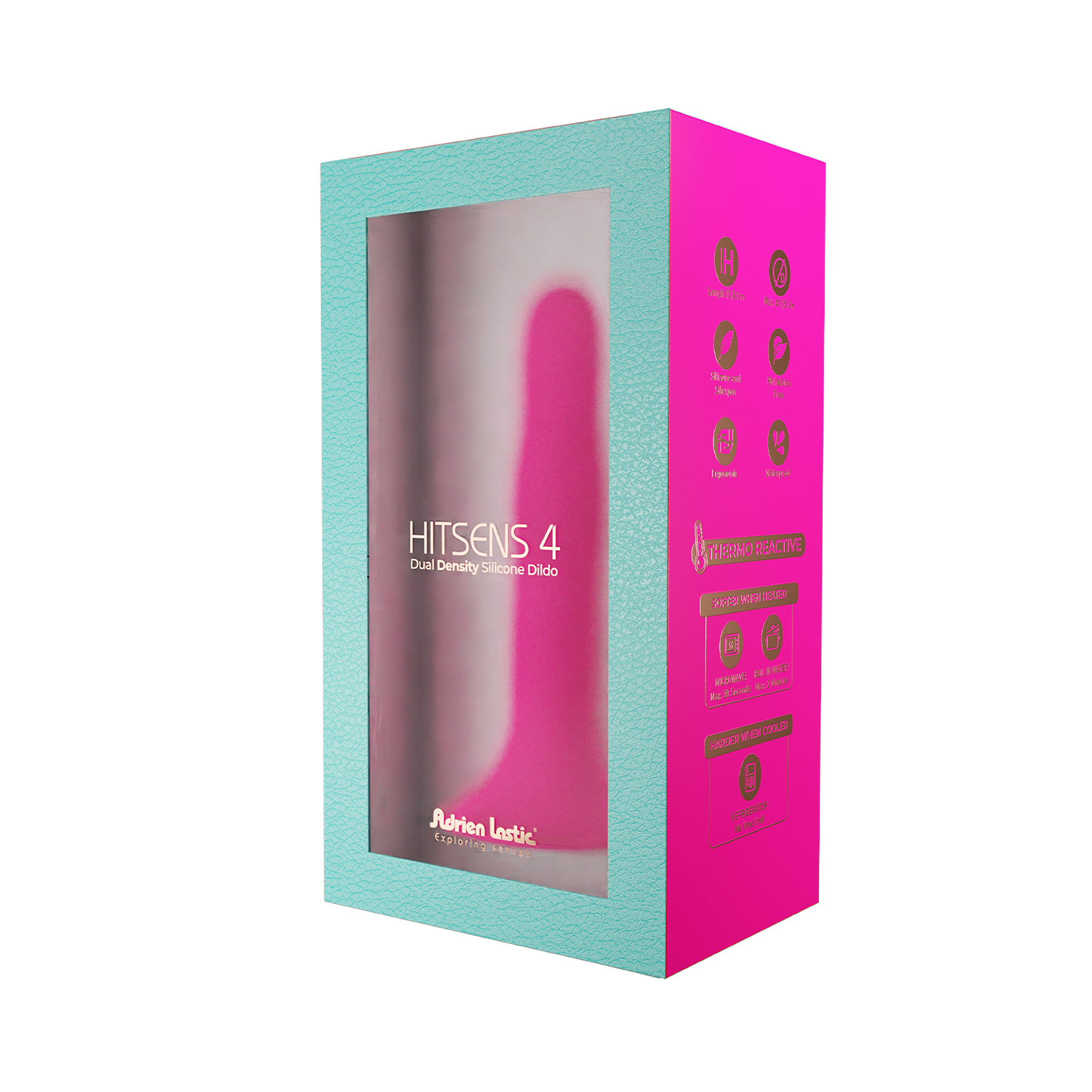 Adrien Lastic - HITSENS 4 - Consolador de silicona de doble densidad - Rosa
