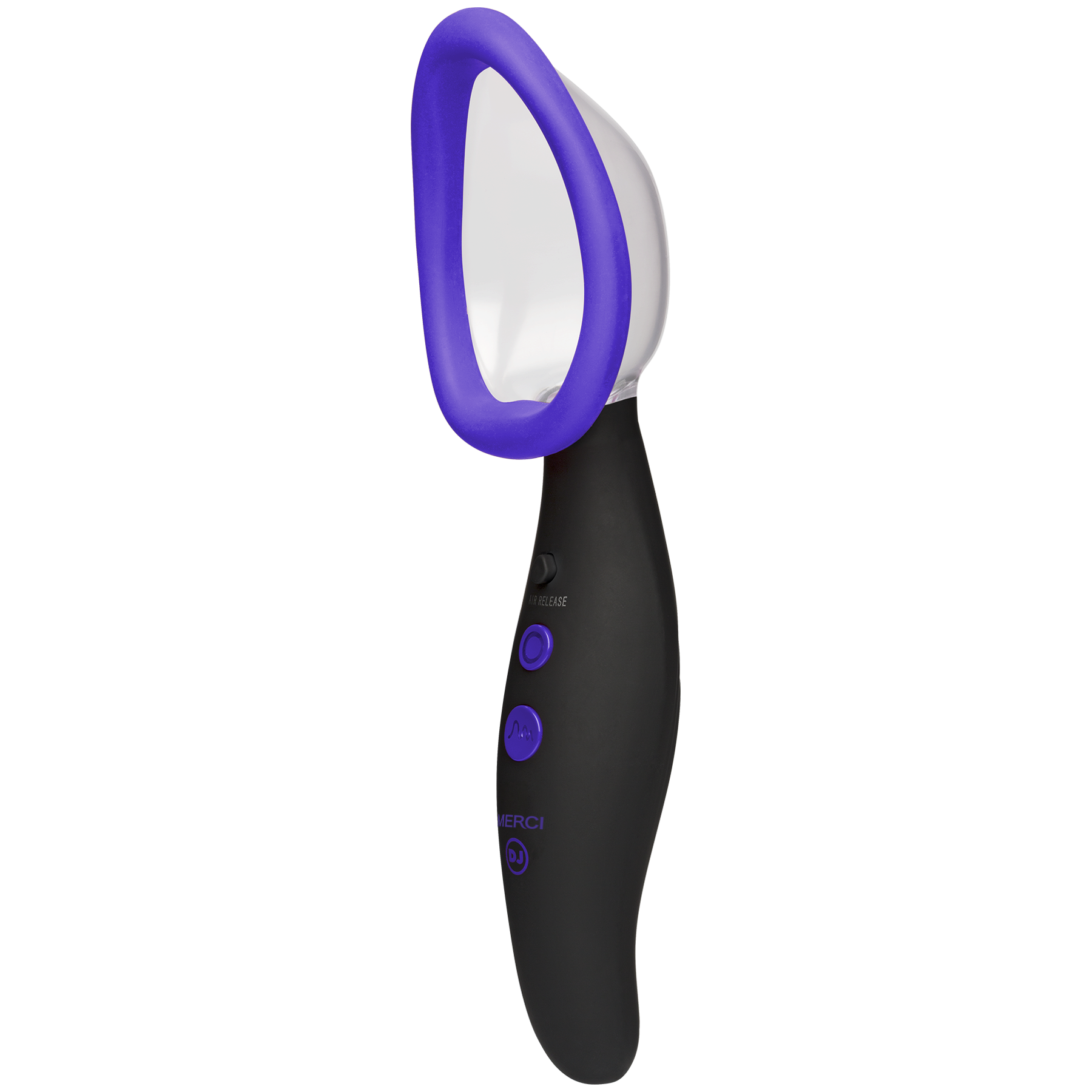 Doc Johnson - Merci - Pumped - Bomba vibradora automática recargable para el clítoris - Negro