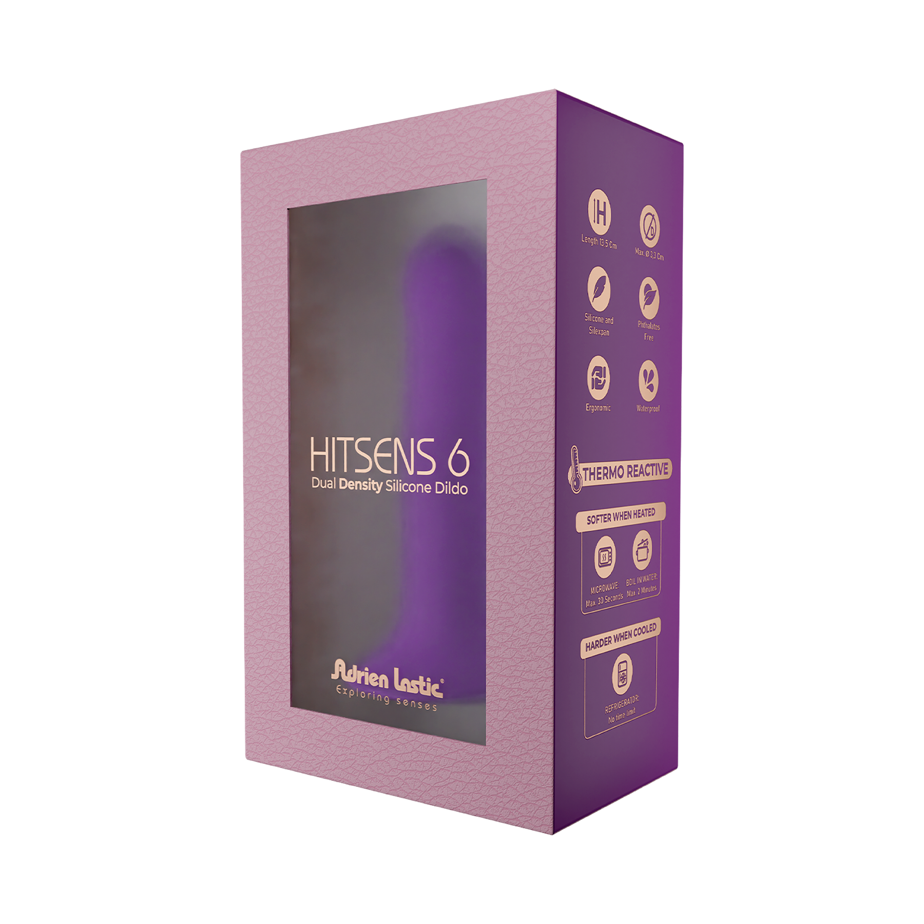 Adrien Lastic - HITSENS 6 - Dildo de silicona de doble densidad - Morado