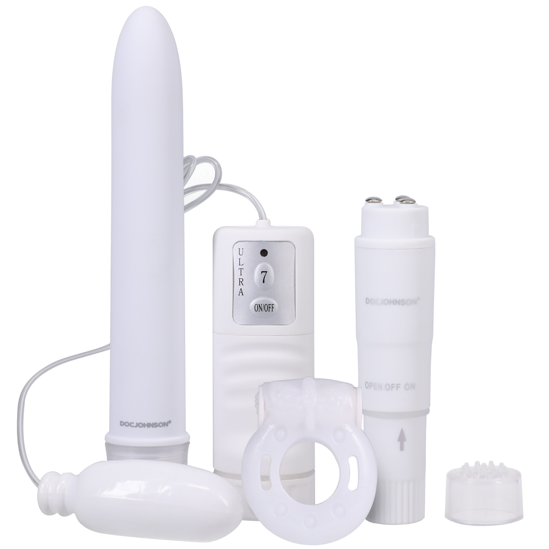 Doc Johnson - White Nights - Kit de placer - Blanco