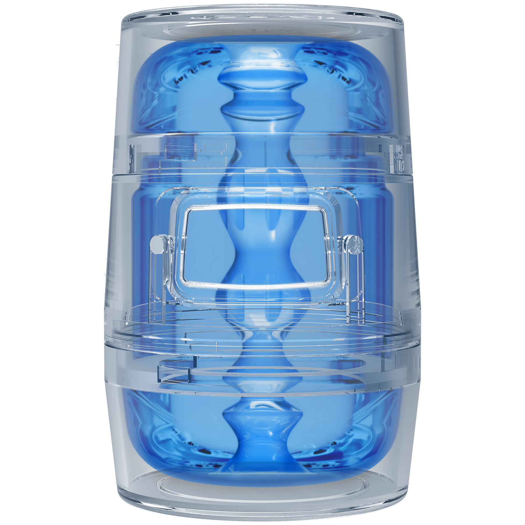 Doc Johnson - OPTIX - ULTRASKYN Compact Stroker - Azul cristalino