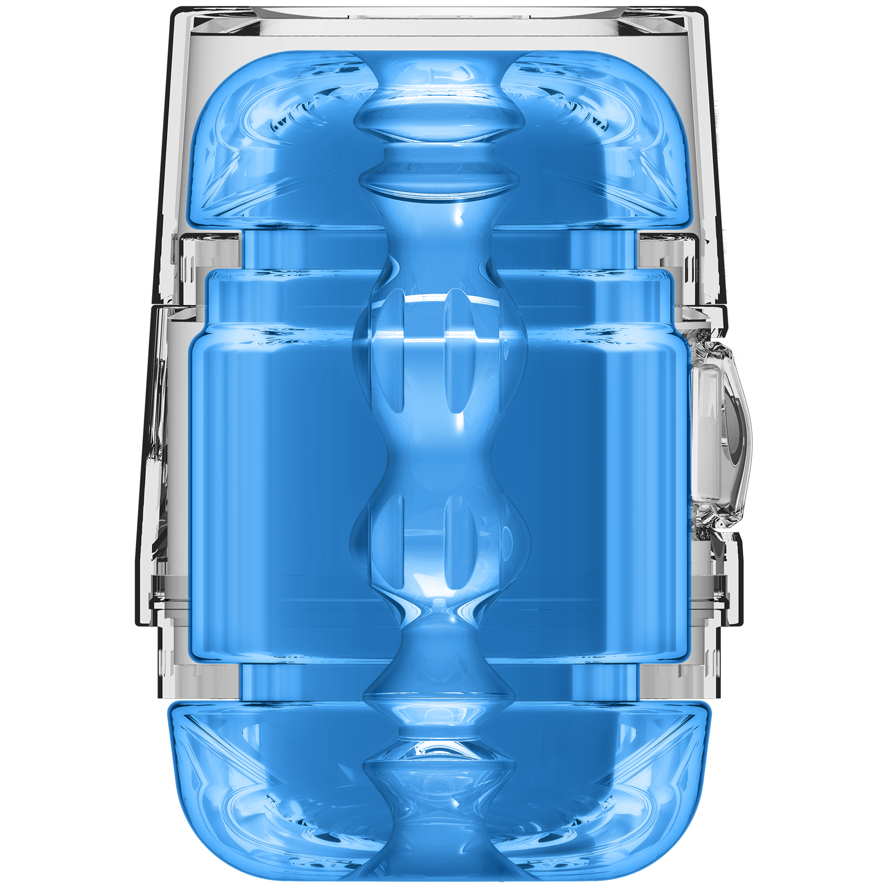Doc Johnson - OPTIX - ULTRASKYN Compact Stroker - Azul cristalino