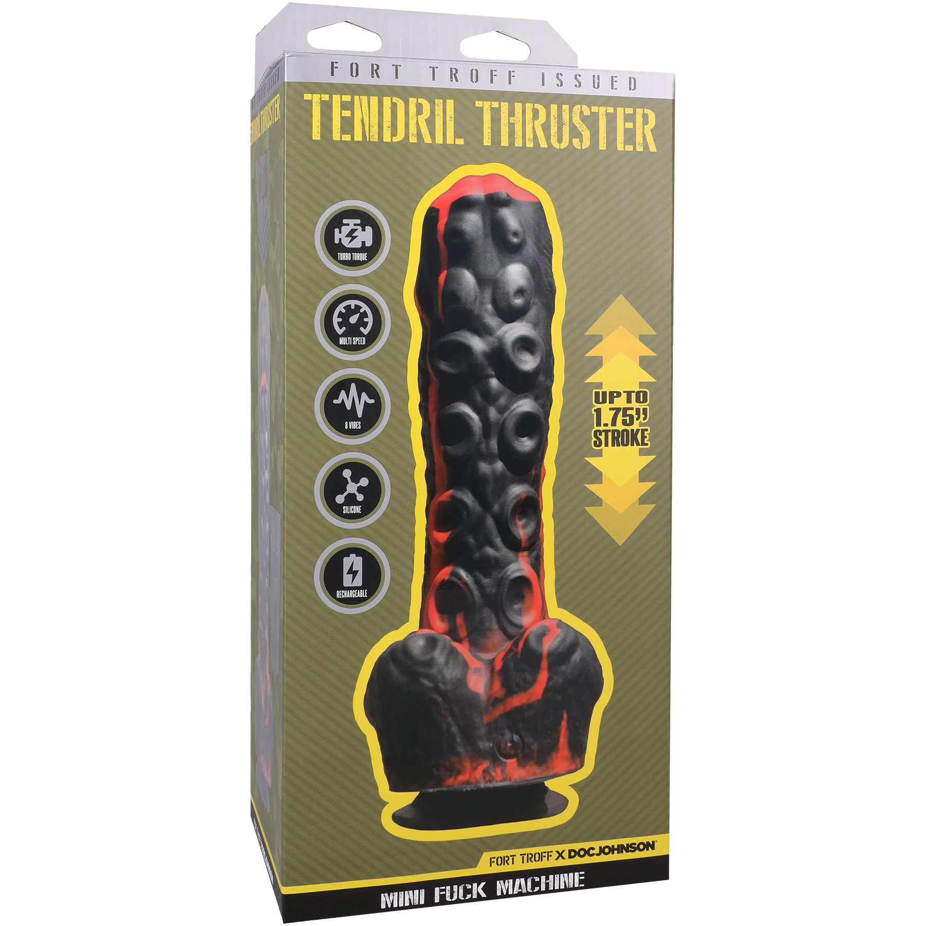 Fort Troff - Mini máquina sexual - Recargable, silicona con mando a distancia - Rojo