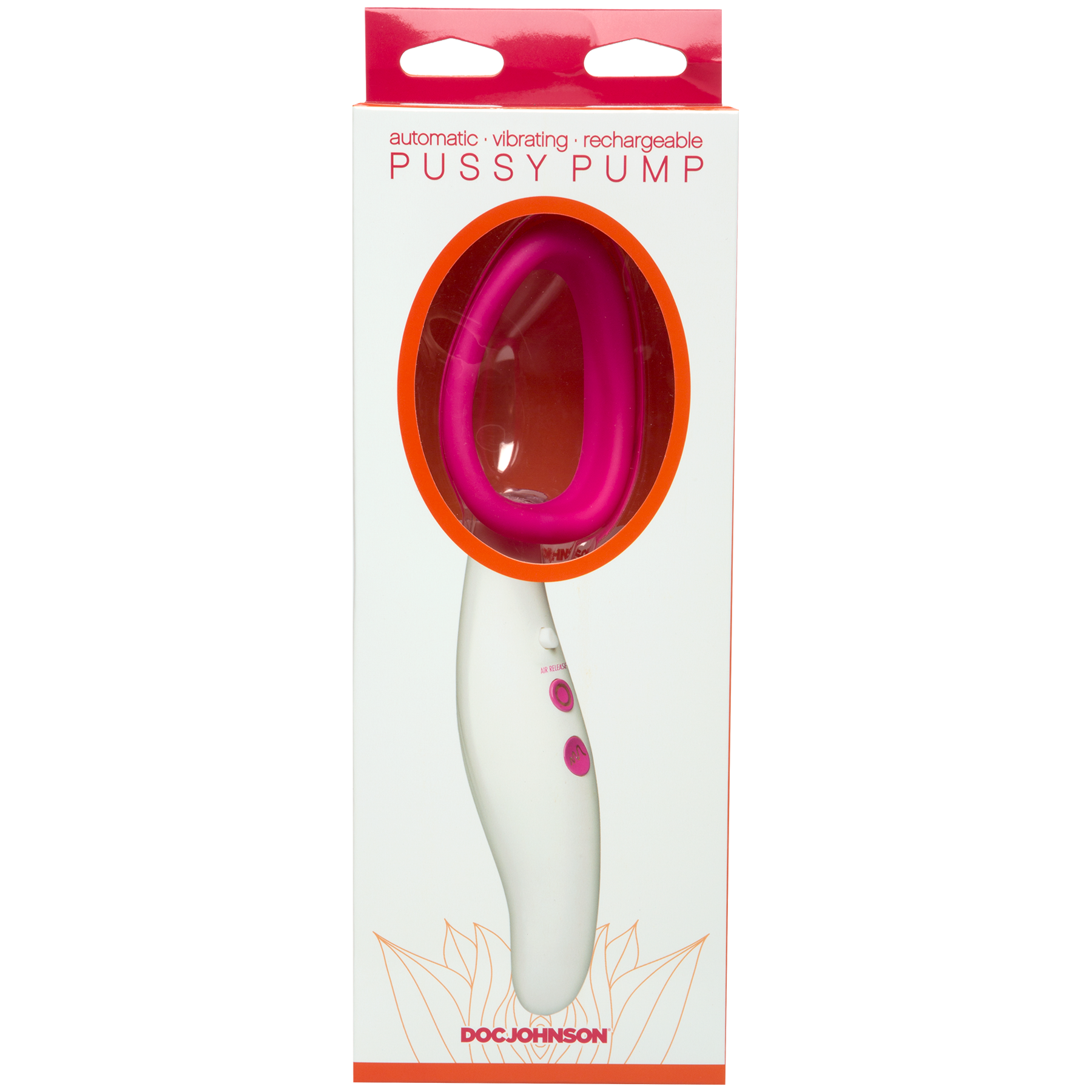 DOC JOHNSON - Bomba vibradora recargable automática para clítoris - Rosa