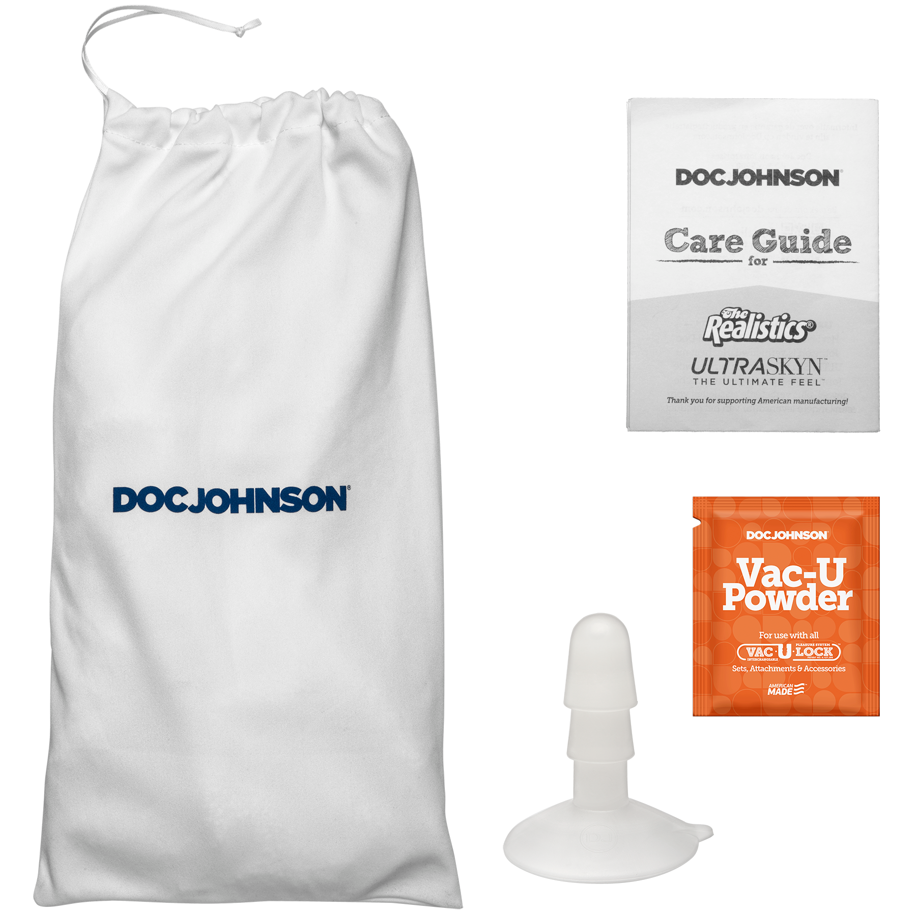 DOC JOHNSON - Signature Cocks - Pene ULTRASKYN de 19 cm- Vainilla