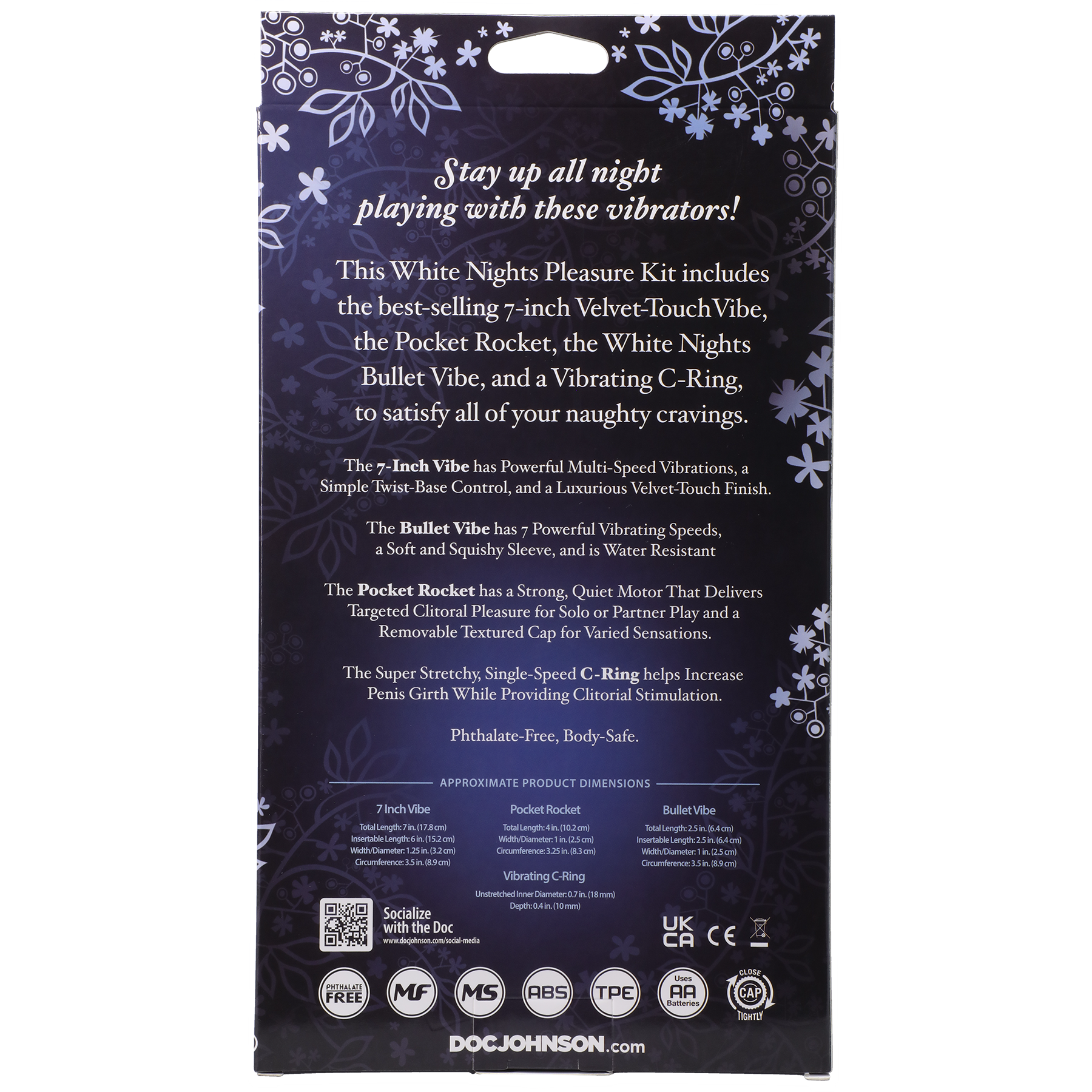 Doc Johnson - White Nights - Kit de placer - Blanco