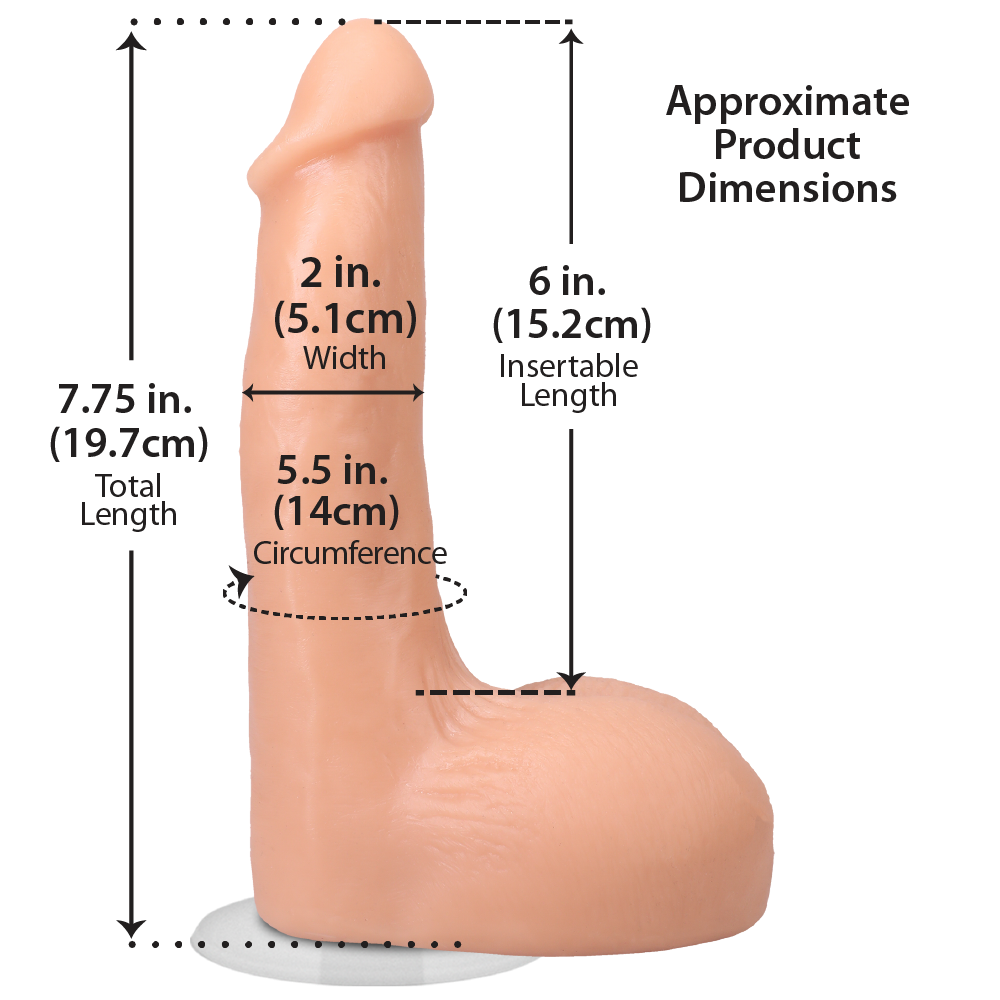 DOC JOHNSON - Signature Cocks - Pene ULTRASKYN de 19 cm- Vainilla