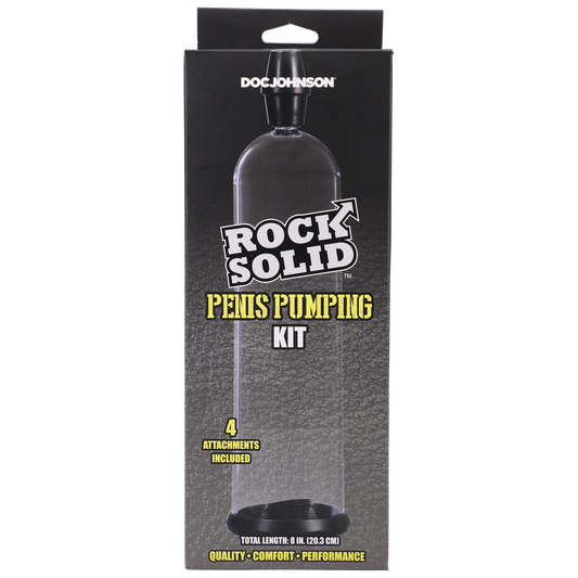 ROCK SOLID - Kit de bombeo para el pene - Negro, transparente