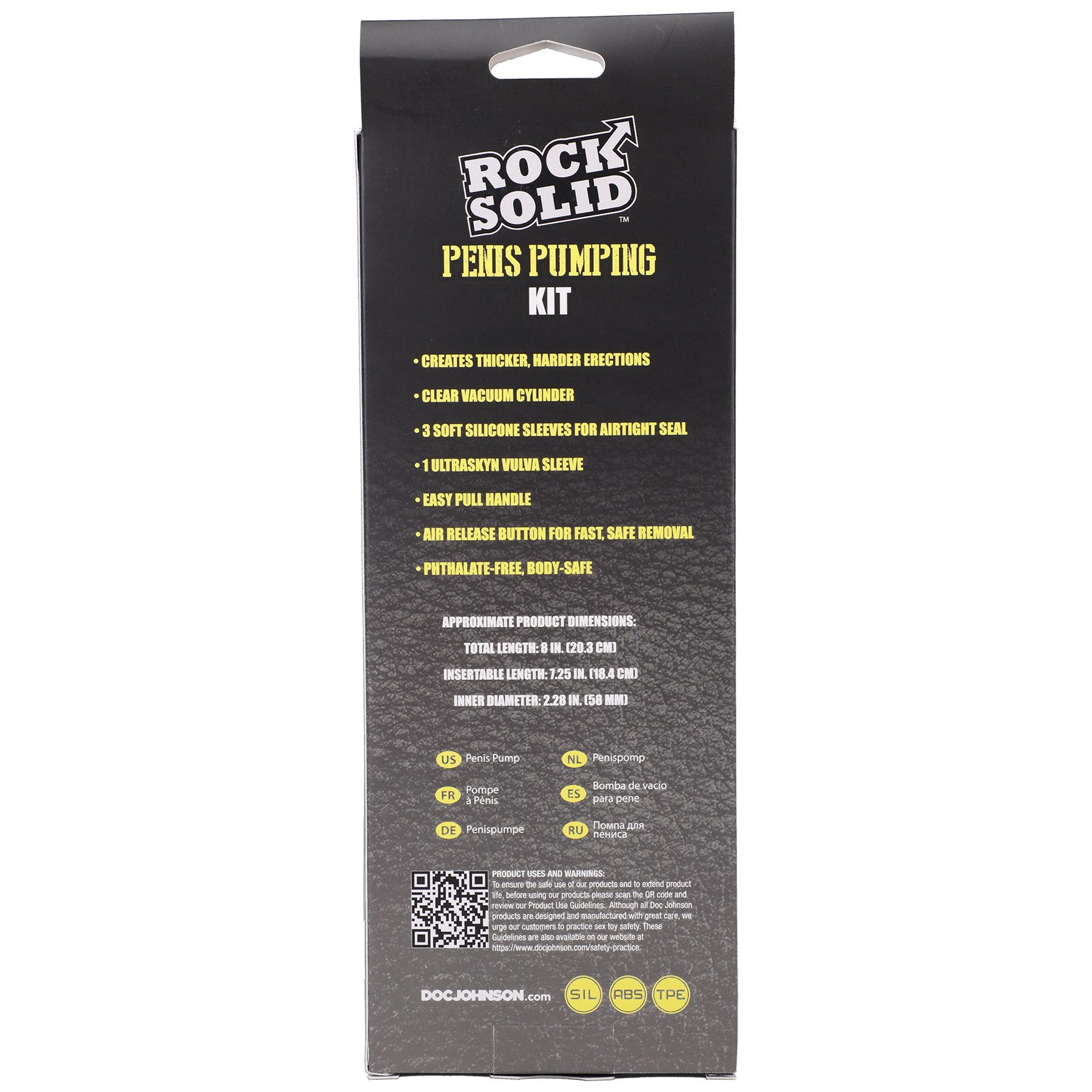 ROCK SOLID - Kit de bombeo para el pene - Negro, transparente