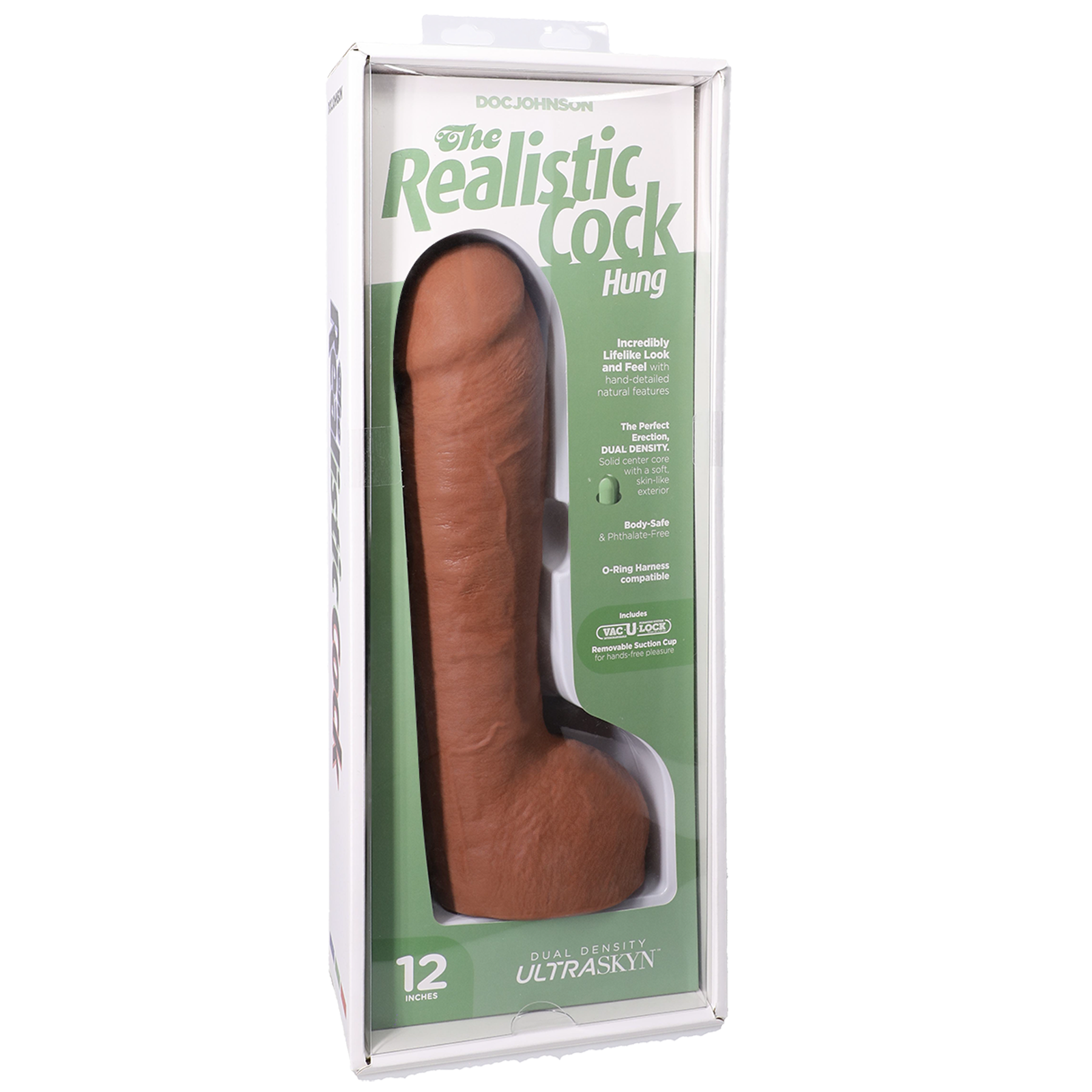 The Realistic Cock -  Con ventosa extraíble Vac-U-Lock— —ULTRASKYN 31.8 cm (con testículos)