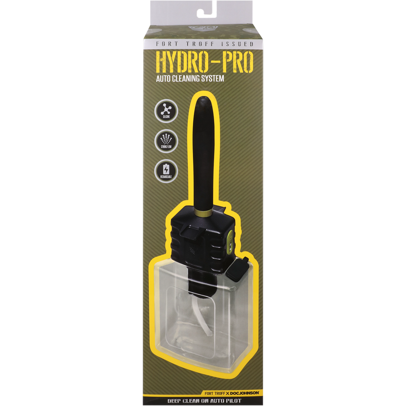 DOC JOHNSON - Fort Troff - Hydro-Pro (sistema de limpieza) - Negro, transparente