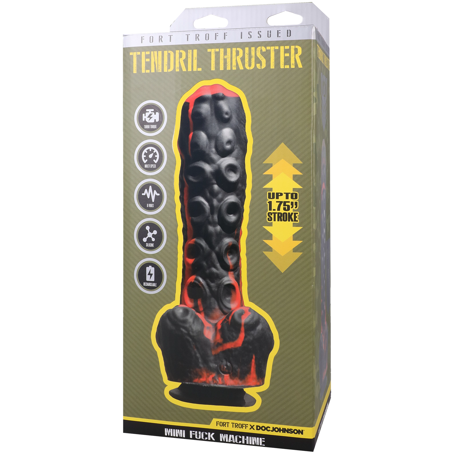 Fort Troff - Mini máquina sexual - Recargable, silicona con mando a distancia - Rojo