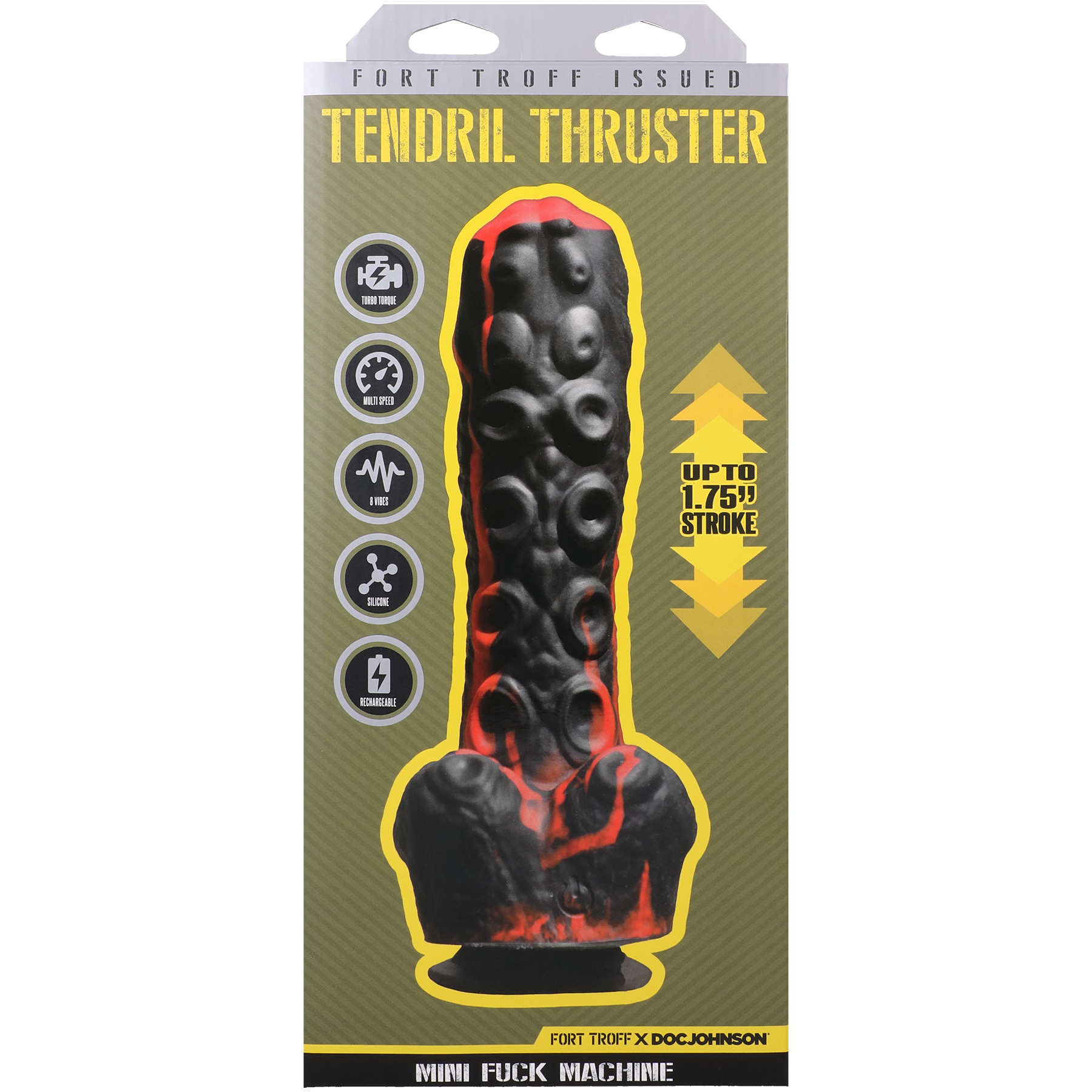 Fort Troff - Mini máquina sexual - Recargable, silicona con mando a distancia - Rojo