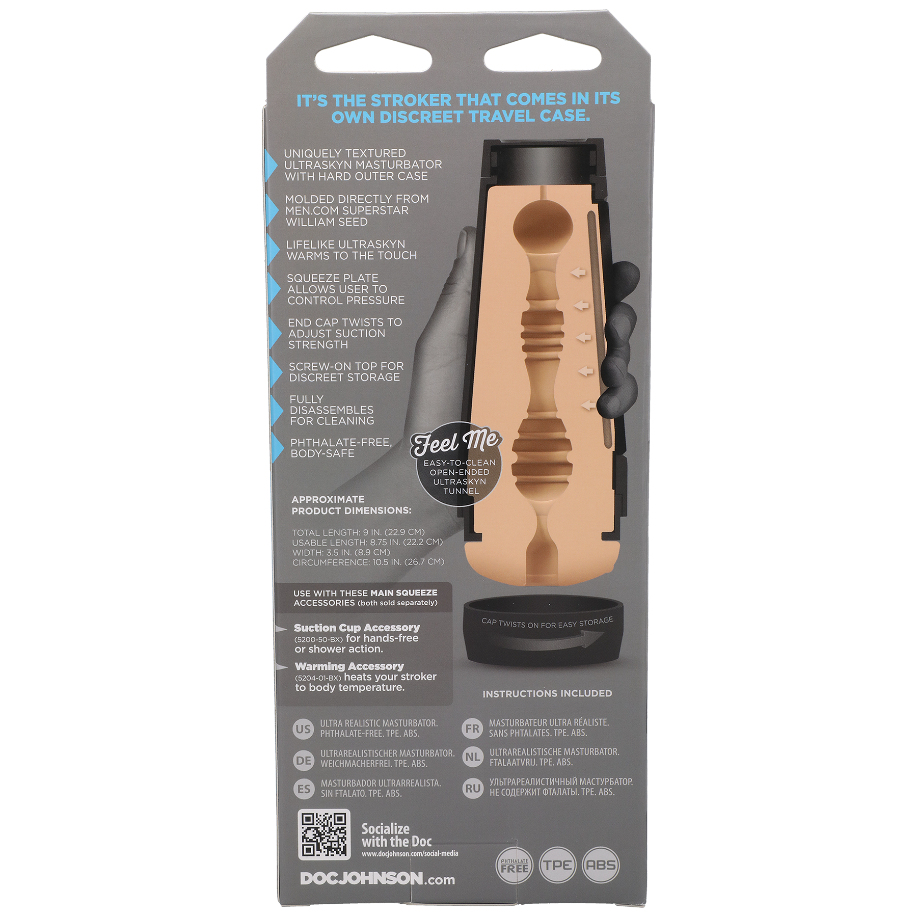 Doc Johnson - William Seed - Masturbador ULTRASKYN - Ano - Vainilla