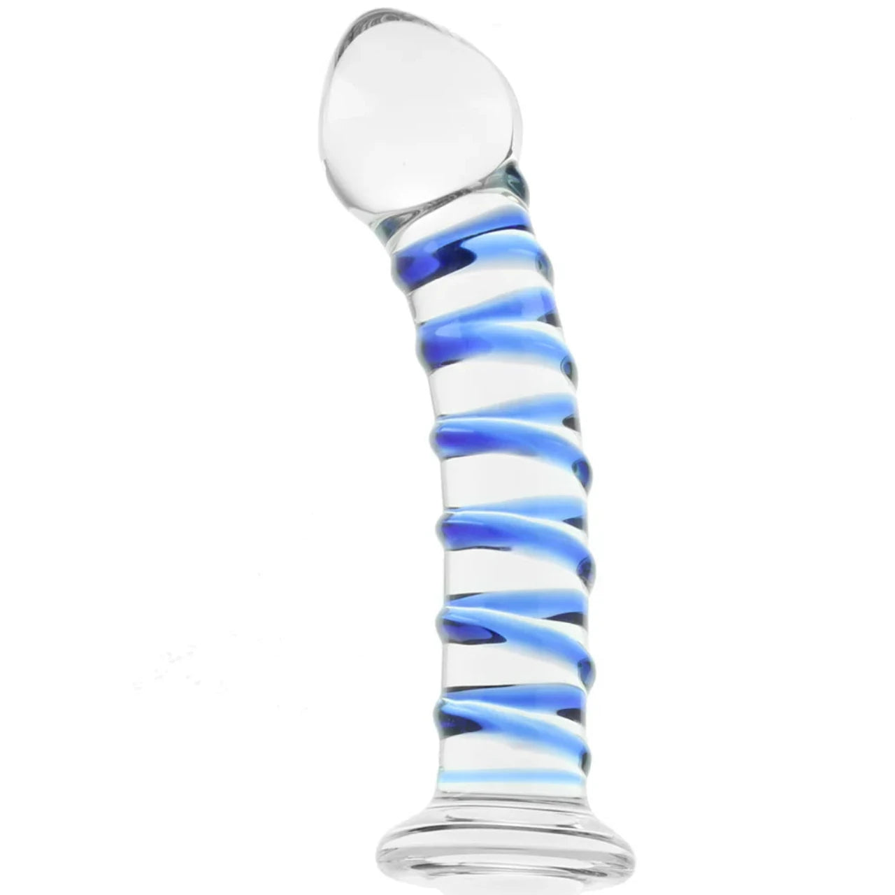 10'' MR. SWIRLY DOUBLE ENDED GLASS DILDO & BUTT PLUG