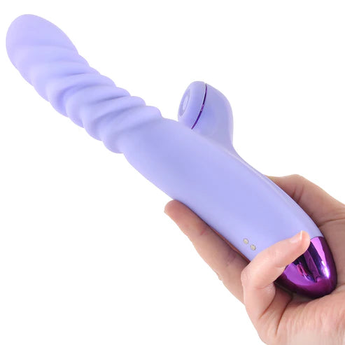 Dildo Vibrador Rabbit Con Vibración Y Empuje Luxe Nova