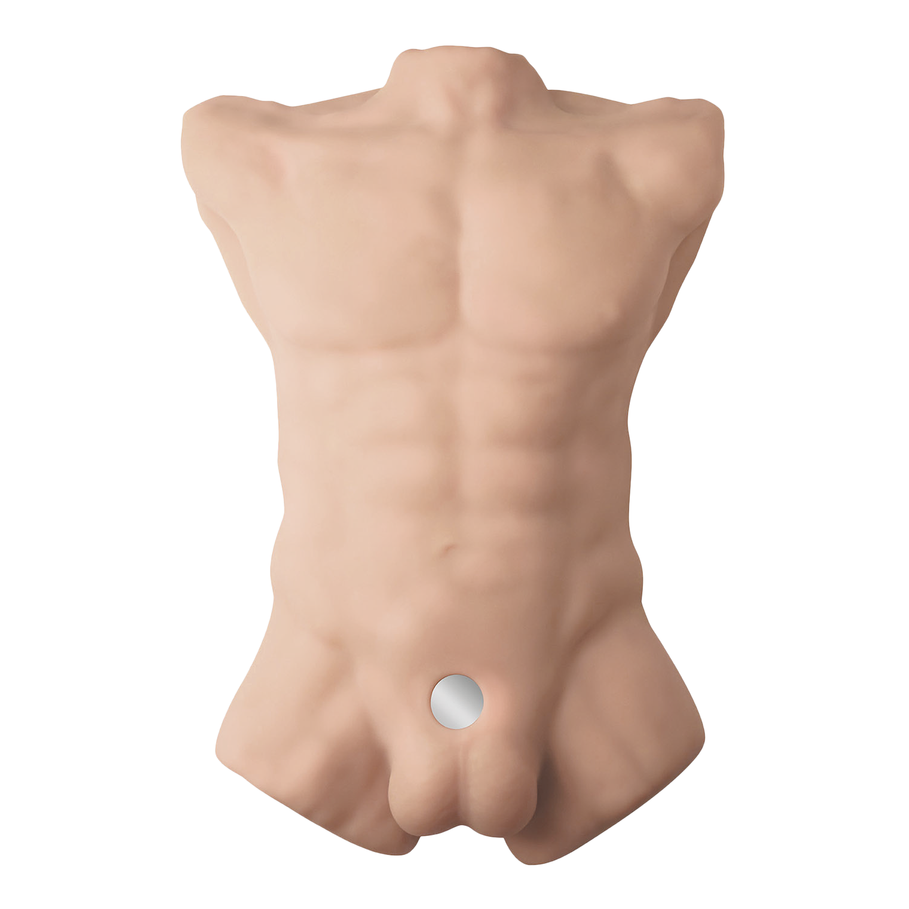 SILEX-D - Apollo L Torso Masculino + Dildo de Silicona Líquida Modelo 2 (7") - Vainilla