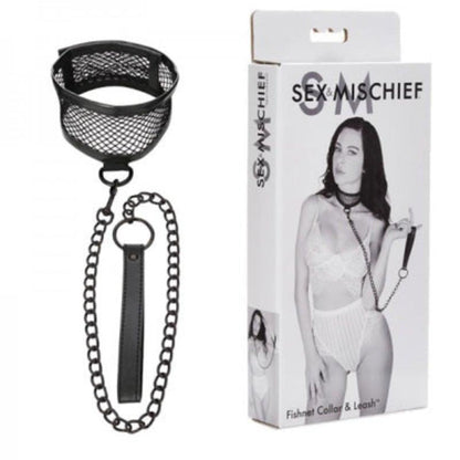 BONDAGE COLLAR Y CORREA DE REJILLA S&M