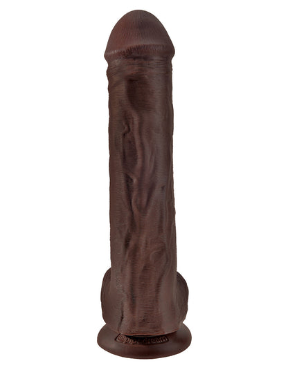 King Cock 13 Inch Cock with Balls and Suction Cup- Chocolate- Top