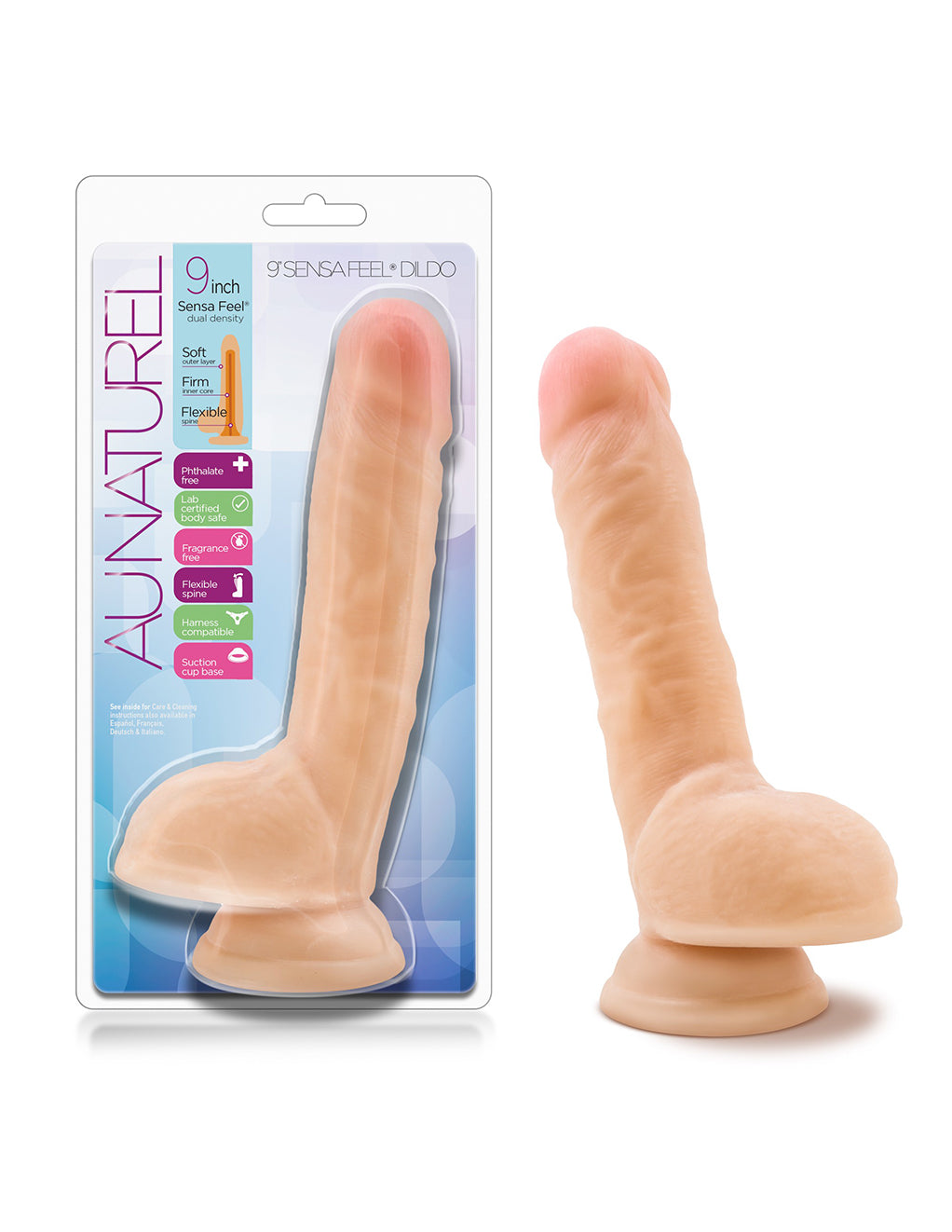 Au Naturel 9 Inch Sensa Feel- Vanilla- Package