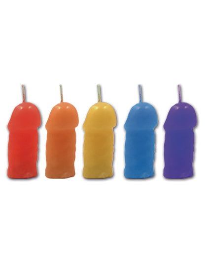 Rainbow Pecker Party Candles- Front