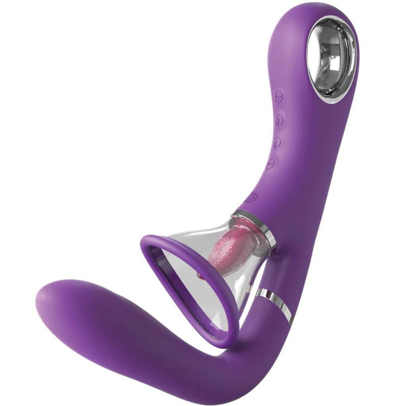 Vibrador Succionador Para Punto G Y Clitoris Morado Fantasy For Her Ultimate Pleasure Pro