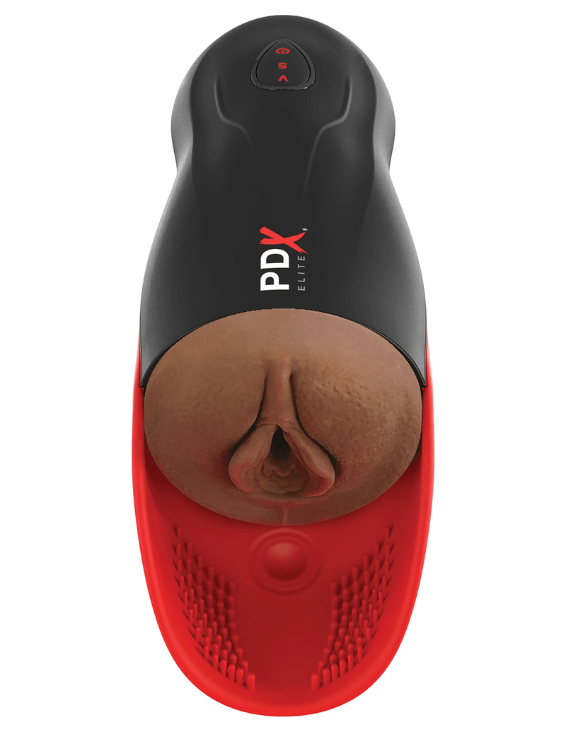 Masturbador Chocolate Con Golpeo De Testículo Pdx Elite Fuck-O-Matic Chocolate W/Ball Tapping