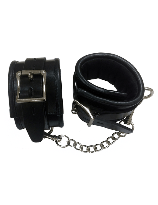 Rouge Padded Leather Wrist Cuffs - Main